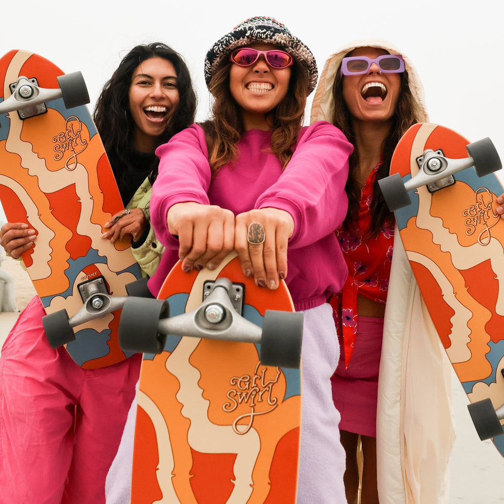 #1 Beginner Surfskate- GRLSWIRL Faceboard 